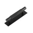 High quality image of Hoxton - Taplow Cabinet Handles 96mm Ctrs Plain Backplate Matt Black Sku. HOX-2050MB-5050MB