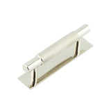 High quality image of Hoxton - Taplow Cabinet Handles 96mm Ctrs Plain Backplate Polished Nickel Sku. HOX-2050PN-5050PN