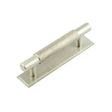 High quality image of Hoxton - Taplow Cabinet Handles 96mm Ctrs Stepped Backplate Satin Nickel Sku. HOX-2050SN-6050SN