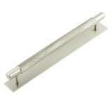High quality image of Hoxton - Taplow Cabinet Handles 224mm Ctrs Plain Backplate Satin Nickel Sku. HOX-2060SN-5060SN