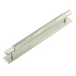 High quality image of Hoxton - Taplow Cabinet Handles 224mm Ctrs Stepped Backplate Satin Nickel Sku. HOX-2060SN-6060SN