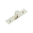 High quality image of Hoxton - Thaxted Cupboard Knobs 30mm Plain Backplate Polished Nickel Sku. HOX-230PN-5090PN