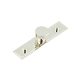 High quality image of Hoxton - Thaxted Cupboard Knobs 30mm Stepped Backplate Polished Nickel Sku. HOX-230PN-6090PN