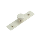 High quality image of Hoxton - Thaxted Cupboard Knobs 30mm Plain Backplate Satin Nickel Sku. HOX-230SN-5090SN