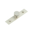 This is an image showing the Frelan - Thaxted Cupboard Knobs 30mm Stepped Backplate Satin Nickel available to order from Trade Door Handles in Kendal