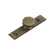 High quality image of Hoxton - Thaxted Cupboard Knobs 40mm Stepped Backplate Antique Brass Sku. HOX-240AB-6090AB