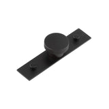 High quality image of Hoxton - Thaxted Cupboard Knobs 40mm Plain Backplate Black Sku. HOX-240MB-5090MB