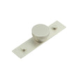 High quality image of Hoxton - Thaxted Cupboard Knobs 40mm Plain Backplate Satin Nickel Sku. HOX-240SN-5090SN