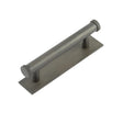 High quality image of Hoxton - Thaxted Cabinet Handles 96mm Ctrs Plain Backplate Dark Bronze Sku. HOX-250DB-5050DB