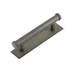 High quality image of Hoxton - Thaxted Cabinet Handles 96mm Ctrs Stepped Backplate Dark Bronze Sku. HOX-250DB-6050DB