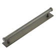 High quality image of Hoxton - Thaxted Cabinet Handles 224mm Ctrs Stepped Backplate Dark Bronze Sku. HOX-260DB-6060DB