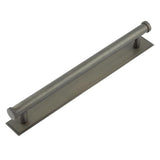 High quality image of Hoxton - Thaxted Cabinet Handles 224mm Ctrs Stepped Backplate Dark Bronze Sku. HOX-260DB-6060DB