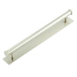 High quality image of Hoxton - Thaxted Cabinet Handles 224mm Ctrs Plain Backplate Satin Nickel Sku. HOX-260SN-5060SN