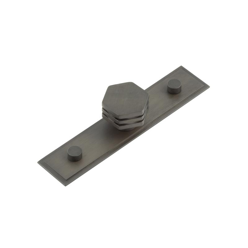 High quality image of Hoxton - Nile Cupboard Knobs 30mm Stepped Dark Bronze Sku. HOX-330DB-6090DB