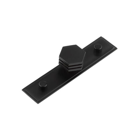 High quality image of Hoxton - Nile Cupboard Knobs 30mm Stepped Matt Black Sku. HOX-330MB-6090MB