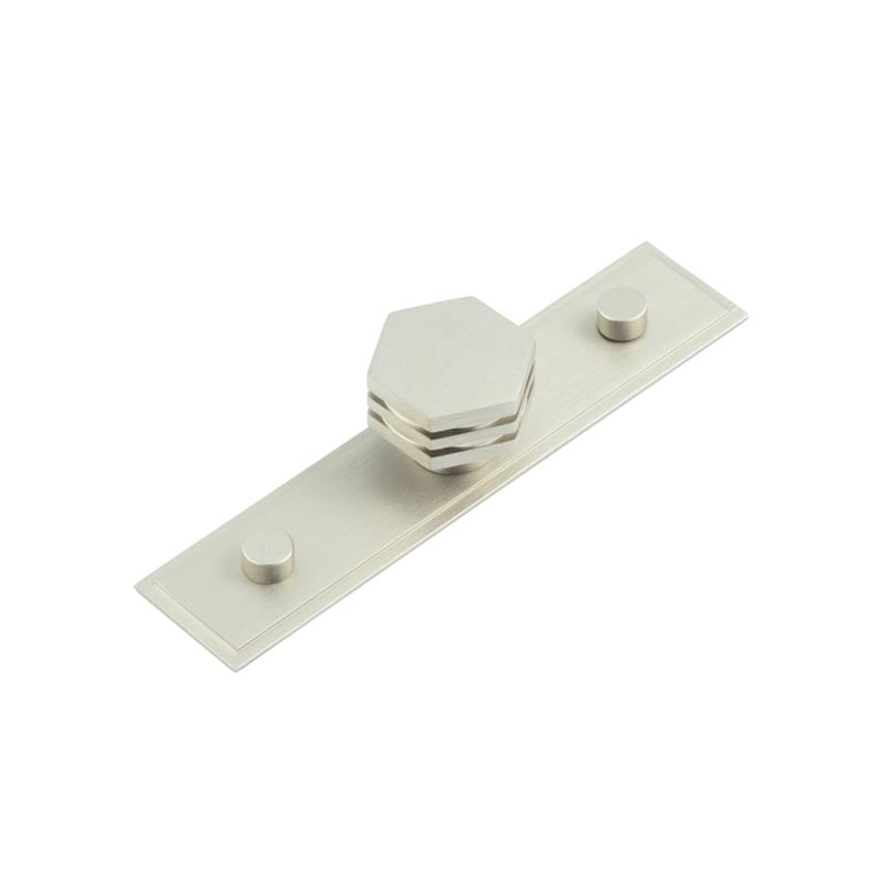 This is an image showing the Frelan - Nile Cupboard Knobs 30mm Stepped Satin Nickel available to order from Trade Door Handles in Kendal