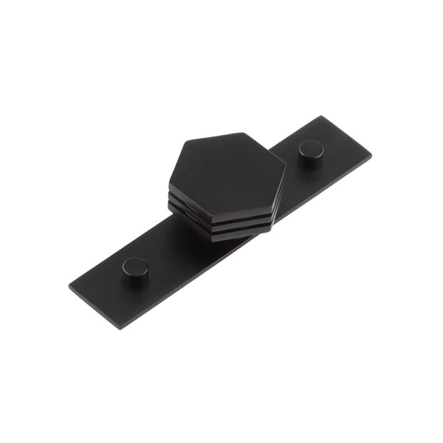 This is an image showing the Frelan - Nile Cupboard Knobs 40mm Plain Matt Black available to order from Trade Door Handles in Kendal