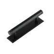 High quality image of Hoxton - Nile Cabinet Handles 96mm Ctrs Stepped Backplate Black Sku. HOX-350MB-6050MB