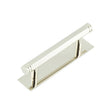 High quality image of Hoxton - Nile Cabinet Handles 96mm Ctrs Plain Backplate Polished Nickel Sku. HOX-350PN-5050PN