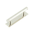 High quality image of Hoxton - Nile Cabinet Handles 96mm Ctrs Stepped Backplate Polished Nickel Sku. HOX-350PN-6050PN