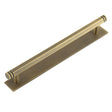 High quality image of Hoxton - Nile Cabinet Handles 224mm Ctrs Plain Backplate Antique Brass Sku. HOX-360AB-5060AB
