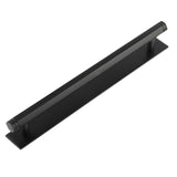 High quality image of Hoxton - Nile Cabinet Handles 224mm Ctrs Plain Backplate Black Sku. HOX-360MB-5060MB