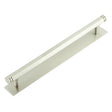 High quality image of Hoxton - Nile Cabinet Handles 224mm Ctrs Plain Backplate Satin Nickel Sku. HOX-360SN-5060SN