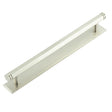 High quality image of Hoxton - Nile Cabinet Handles 224mm Ctrs Stepped Backplate Satin Nickel Sku. HOX-360SN-6060SN