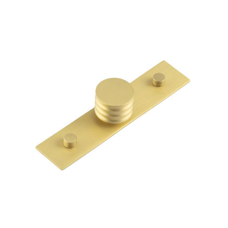 High quality image of Hoxton - Sturt Cupboard Knobs 30mm Plain Satin Brass Sku. HOX-430SB-5090SB