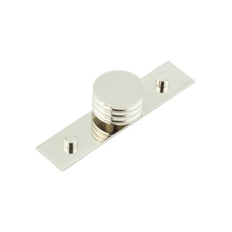 High quality image of Hoxton - Sturt Cupboard Knobs 40mm Plain Polished Nickel Sku. HOX-440PN-5090PN
