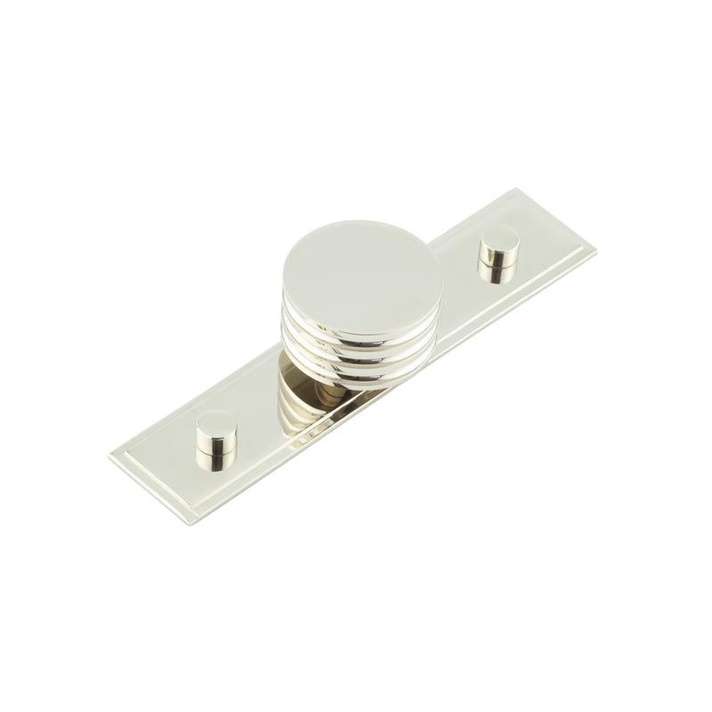 High quality image of Hoxton - Sturt Cupboard Knobs 40mm Stepped Polished Nickel Sku. HOX-440PN-6090PN