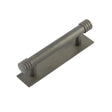 High quality image of Hoxton - Sturt Cabinet Handles 96mm Ctrs Plain Backplate Dark Bronze Sku. HOX-450DB-5050DB