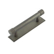 High quality image of Hoxton - Sturt Cabinet Handles 96mm Ctrs Stepped Backplate Dark Bronze Sku. HOX-450DB-6050DB