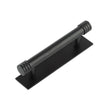High quality image of Hoxton - Sturt Cabinet Handles 96mm Ctrs Plain Backplate Matt Black Sku. HOX-450MB-5050MB