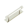 High quality image of Hoxton - Sturt Cabinet Handles 96mm Ctrs Plain Backplate Polished Nickel Sku. HOX-450PN-5050PN