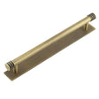 High quality image of Hoxton - Sturt Cabinet Handles 224mm Ctrs Plain Backplate Antique Brass Sku. HOX-460AB-5060AB