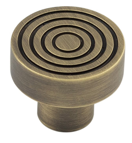 This is an image showing the Hoxton - Murray AB 30mm Cupboard Knob Reeded available to order from Trade Door Handles in Kendal