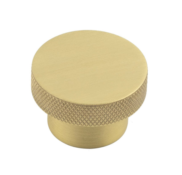 This is an image showing the Hoxton - Wenlock SB 40mm Diamond Knurled Cupboard Knob available to order from Trade Door Handles in Kendal