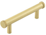 High quality image of Hoxton - Wenlock Cabinet Handles 96mm Ctrs Satin Brass Sku. HOX150SB