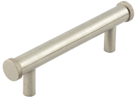 This is an image showing the Hoxton - Wenlock SN 96mm Diamond Knurled End Cap Cabinet Handle available to order from Trade Door Handles in Kendal