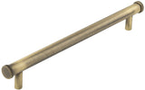 High quality image of Hoxton - Wenlock Cabinet Handles 224mm Ctrs Antique Brass Sku. HOX160AB