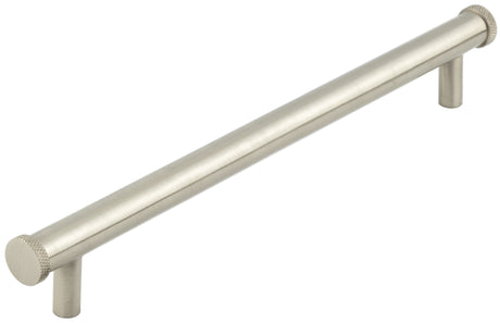 This is an image showing the Hoxton - Wenlock SN 224mm Diamond Knurled End Cap Cabinet Handle available to order from Trade Door Handles in Kendal