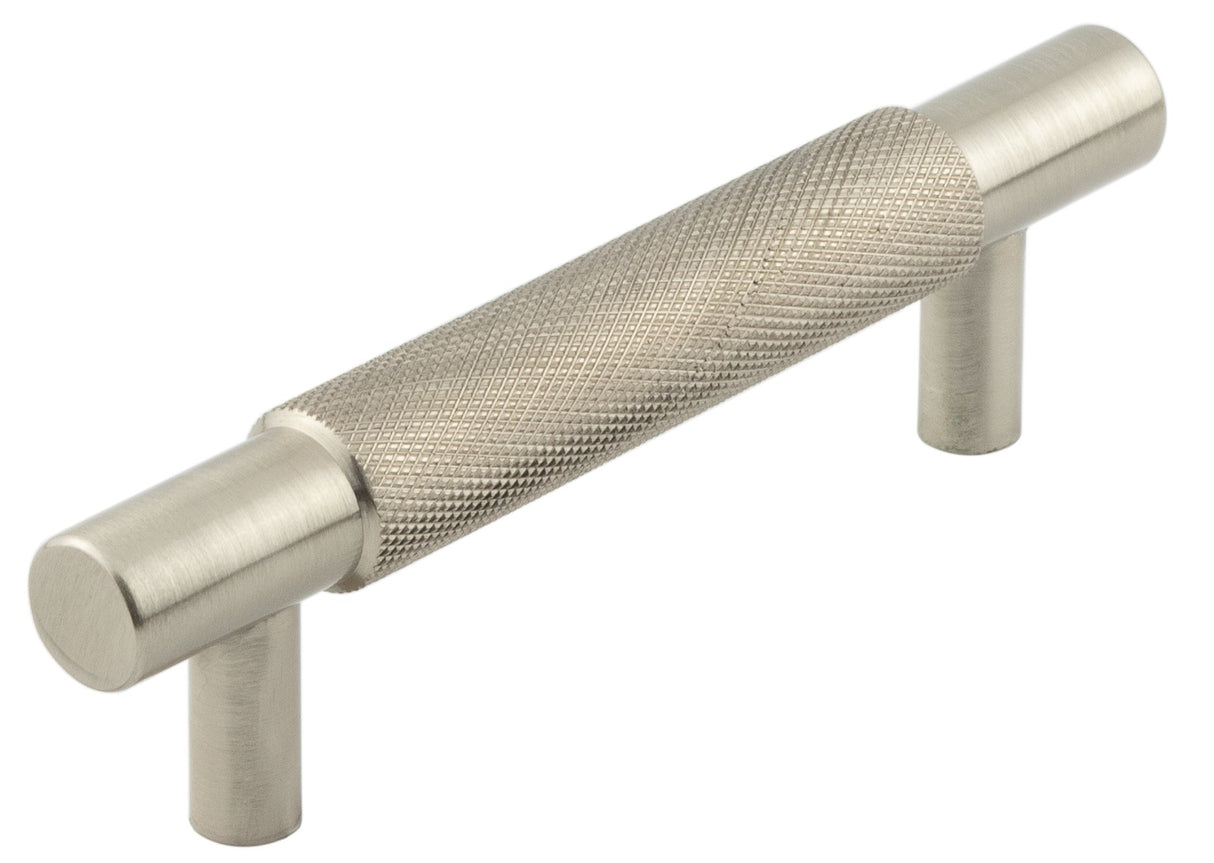 This is an image showing the Hoxton - Taplow SN 96mm Diamond Knurled Cabinet Handle available to order from Trade Door Handles in Kendal