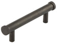 This is an image showing the Hoxton - Thaxted DB 96mm Line Knurled End Caps Cabinet handles available to order from Trade Door Handles in Kendal