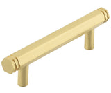 High quality image of Hoxton - Nile Cabinet Handles 96mm Ctrs Satin Brass Sku. HOX350SB
