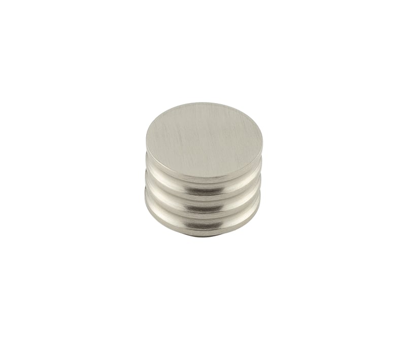 This is an image showing the Hoxton - Sturt SN 30mm Cupboard Knob Grooved available to order from Trade Door Handles in Kendal