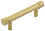 High quality image of Hoxton - Sturt Cabinet Handles 96mm Ctrs Satin Brass Sku. HOX450SB
