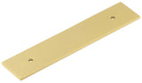 High quality image of Hoxton - Fanshaw Backplates for Cabinet Handles 140x30mm Satin Brass Sku. HOX5050SB