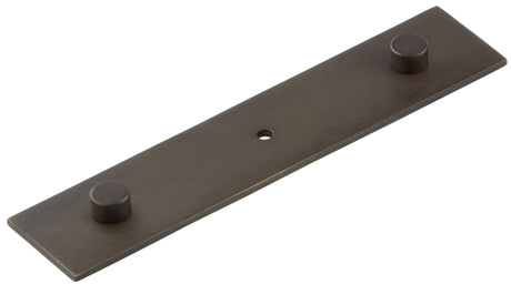 High quality image of Hoxton - Fanshaw Backplate for Cupboard Knobs 140x30mm Dark Bronze Sku. HOX5090DB
