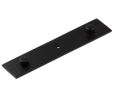 High quality image of Hoxton - Fanshaw Backplate for Cupboard Knobs 140x30mm Black Sku. HOX5090MB